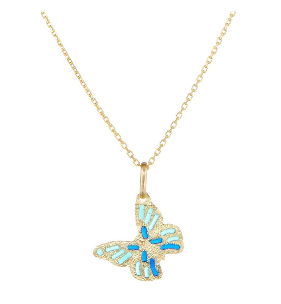 Pendentif Papillon Amoureux Or Jaune 375/1000