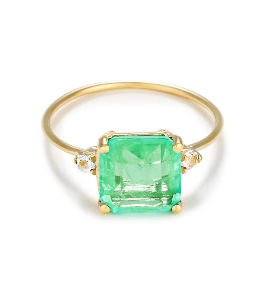 Ring Espoir - Gelbgold 375/1000 und Quarz/Topas