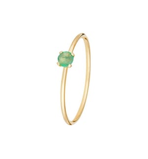 Ring Only One 0,03ct/1 - Smaragd - Gelbgold 375/1000