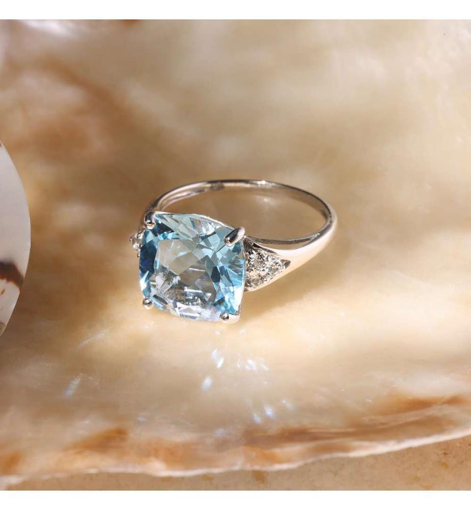Bague Blue Light Tw - Or Blanc 375/1000