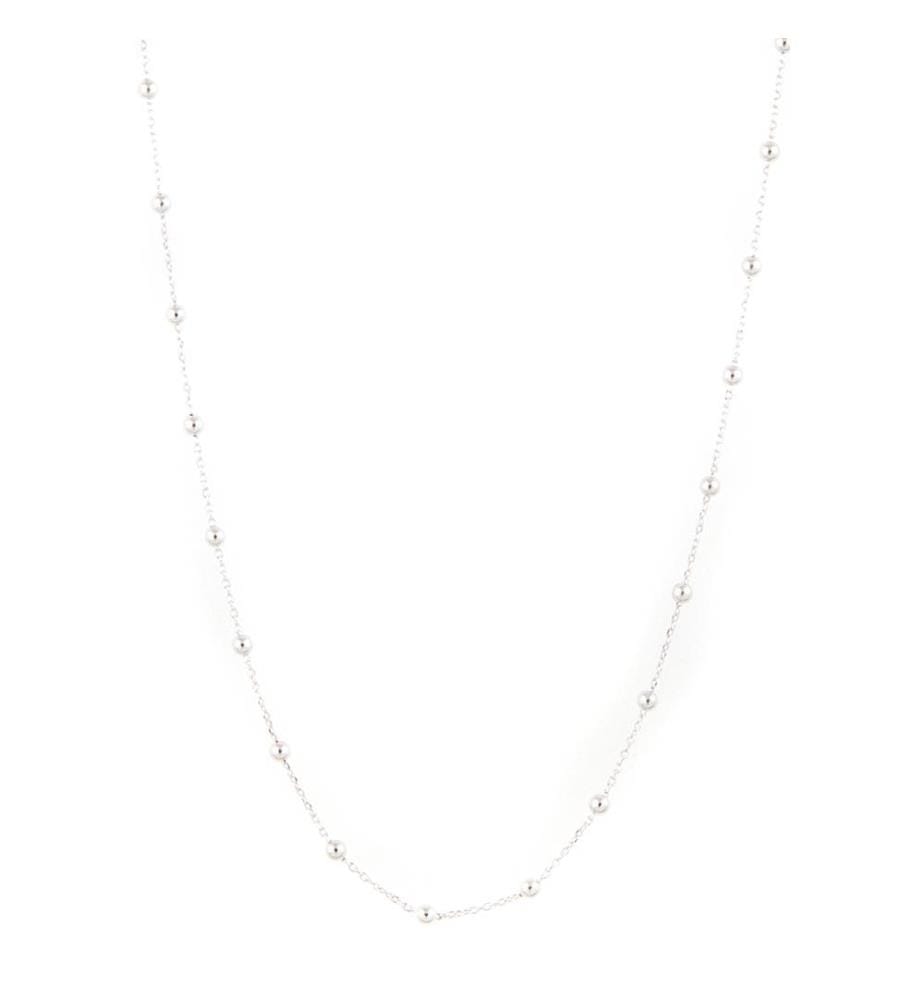 Catena a sfere - oro bianco