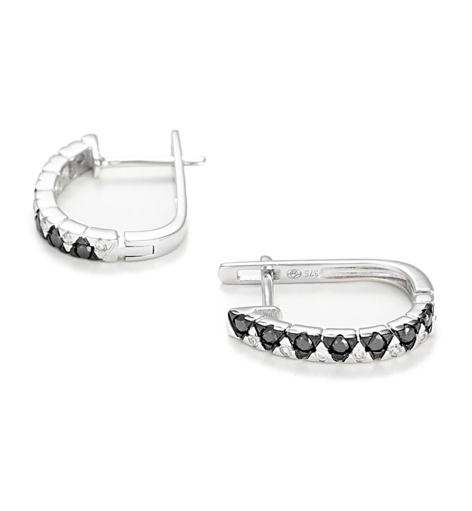 Ohrringe Black and White - Silber