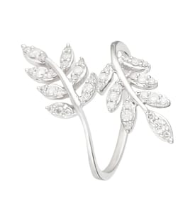Ring Conte Florale - Weissgold 375/1000