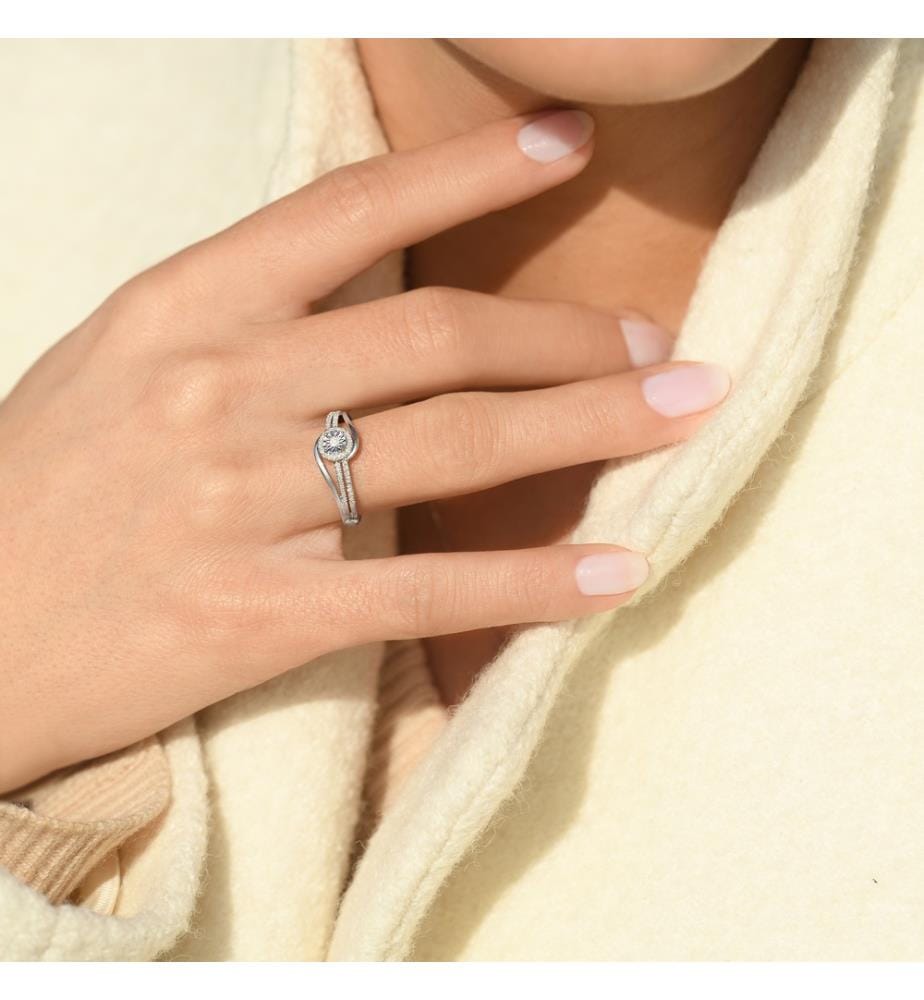 Ring Auserwählt von deinem Herzen - Weissgold 375/1000