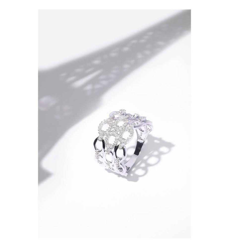 Ring Knüpfen wir unsere Bande - Weissgold 375/1000