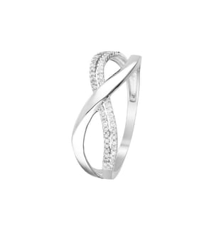 Ring Croisi Divin - Weissgold 375/1000