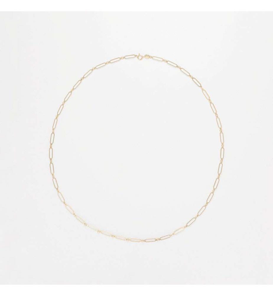 Paperclip-Halskette - Gelbgold 375/1000