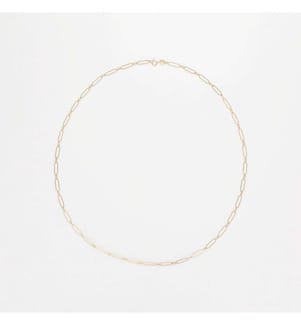 Paperclip-Halskette - Gelbgold 375/1000
