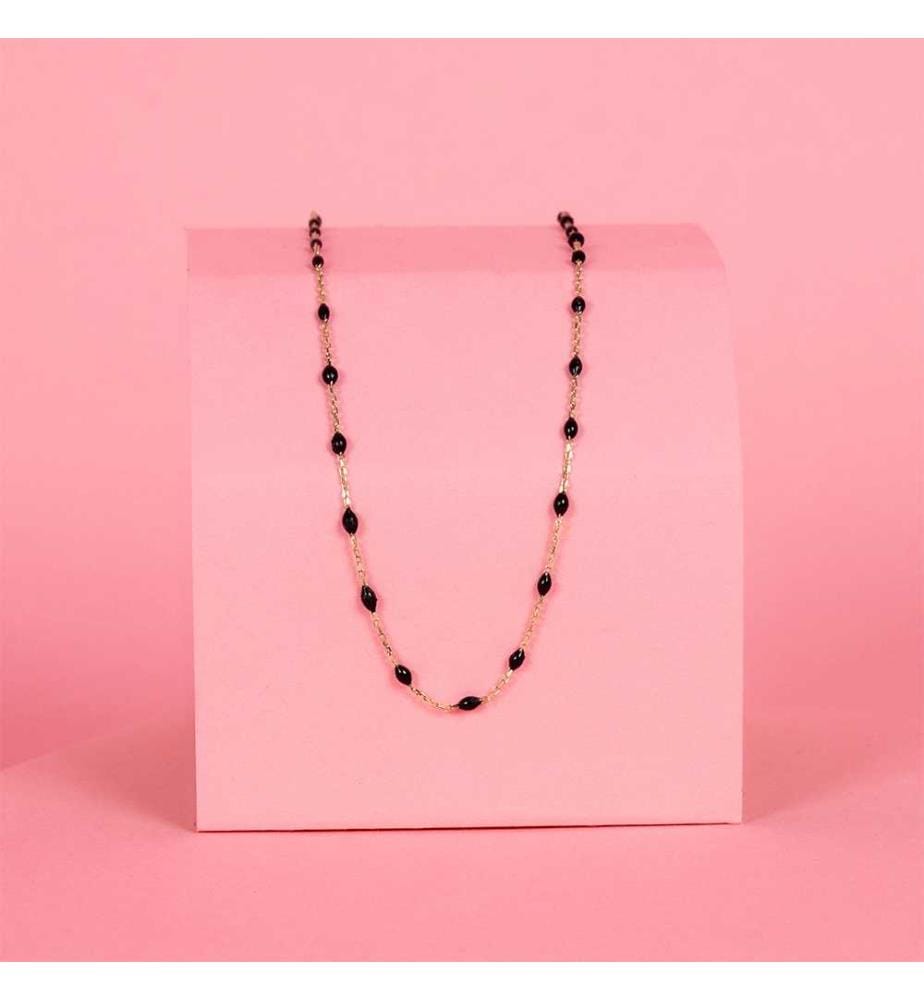 Halsband Amada Noir - Gelbgold 375/1000