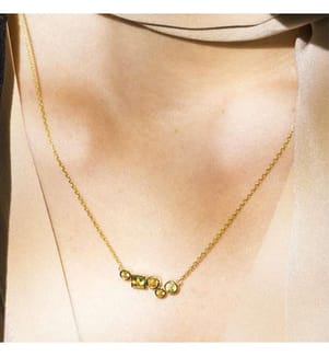 Colorama Citrin Peridot Halskette - Gelbgold 375/1000