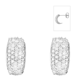 Ohrring One Million Diamond - Silber und Weiss