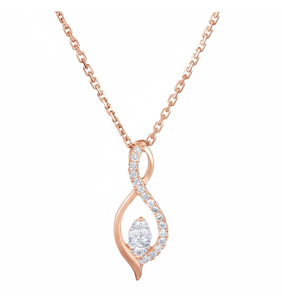 Anhänger "Luna" Diamanten - Roségold