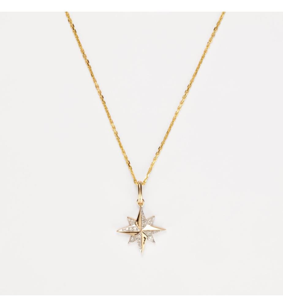 Anhänger "Stellina" - Gelb- und Weissgold 375/1000