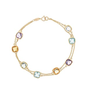 Armband Pépites Multicolores - Gelbgold 375/1000
