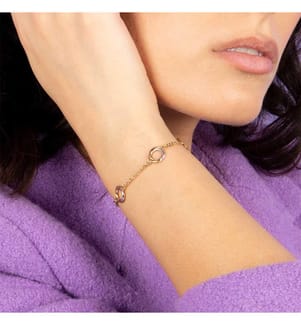 Armband Croisade - Gelb-, Weiss- und Rotgold 375/1000