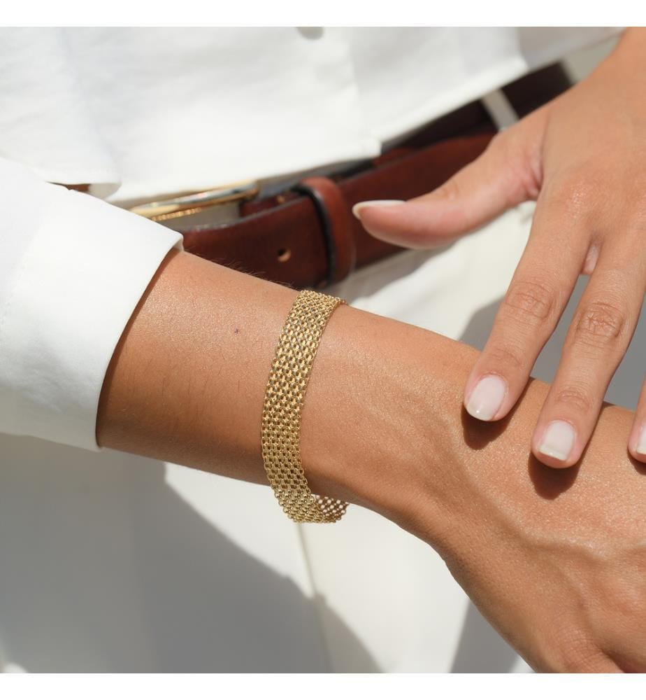 Armband Maille Calera Fermoir Bouée - Gelbgold 375/1000