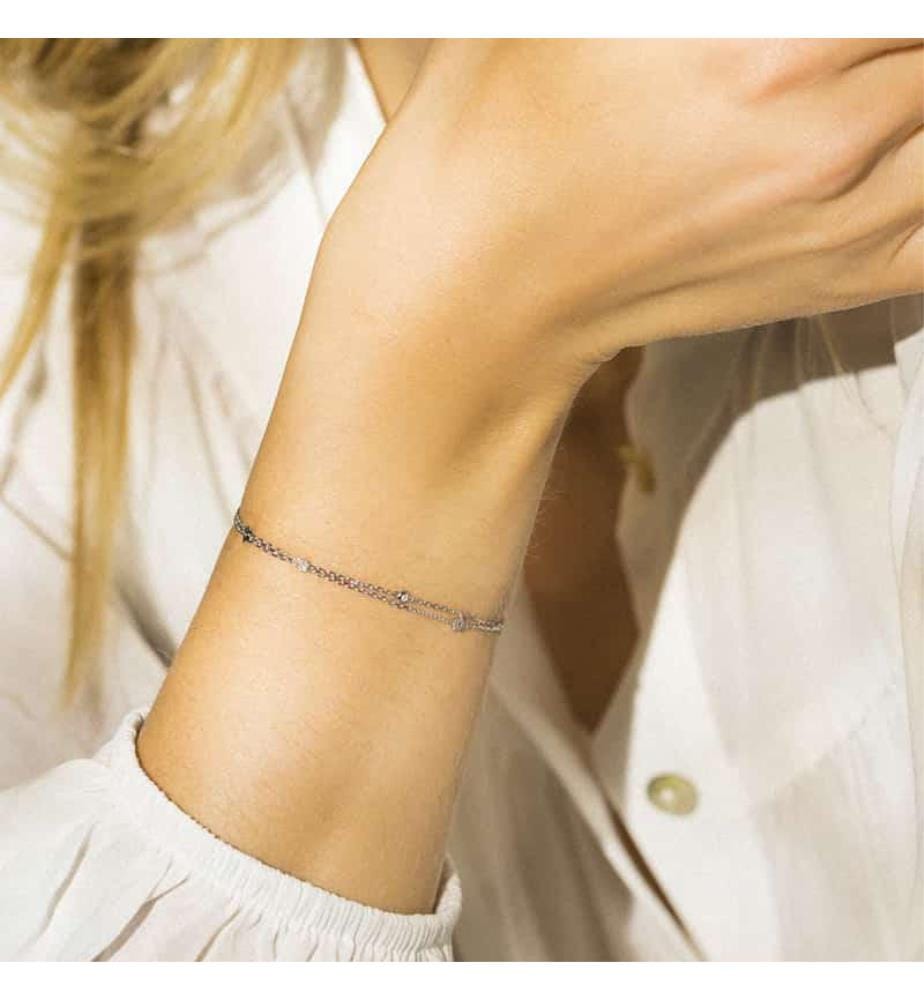 Armband Lebenslinie - Weissgold 375/1000