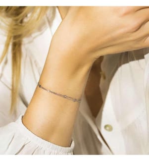 Armband Lebenslinie - Weissgold 375/1000