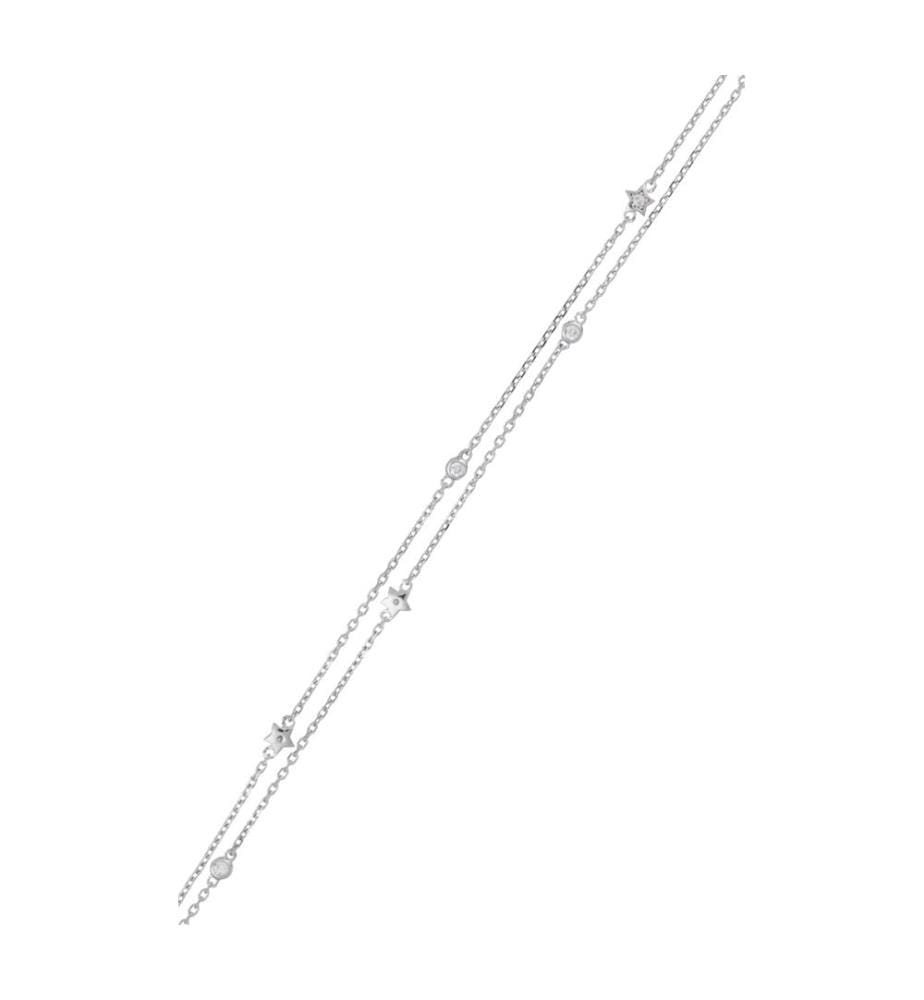 Armband Lebenslinie - Weissgold 375/1000