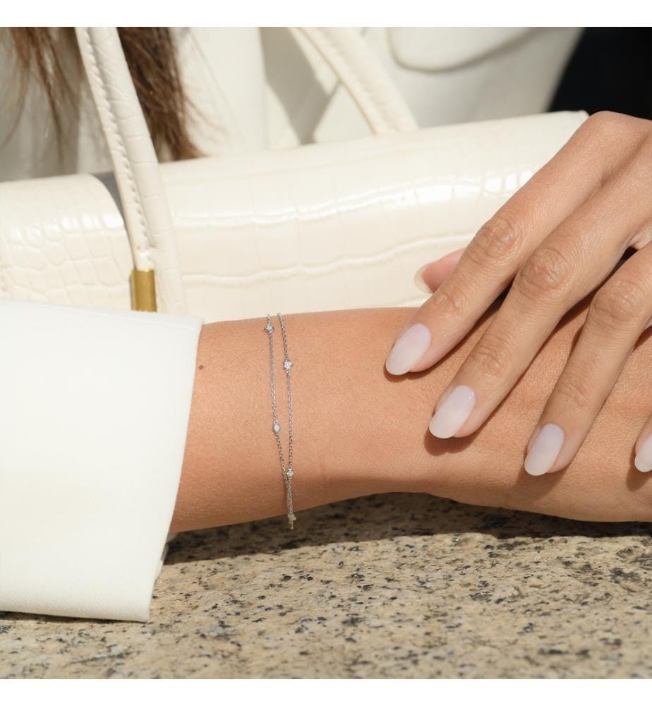 Armband Lebenslinie - Weissgold 375/1000