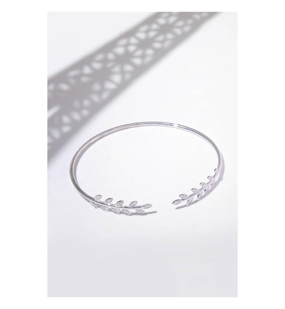 Armreif Comme une Feuille 375/100 - Silber
