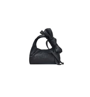 Mini-sac à main en nylon « Bow » - Noir