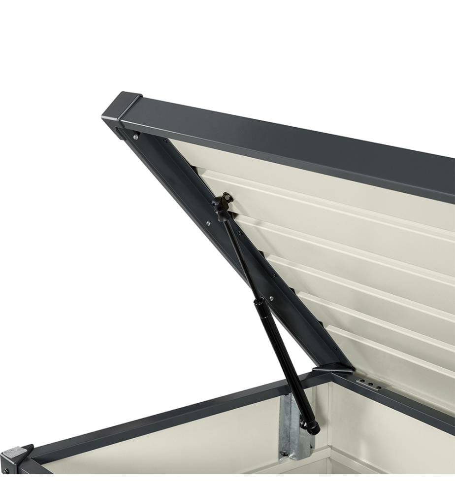 Coffre de rangement pour extérieur en métal 870L - Gris anthracite