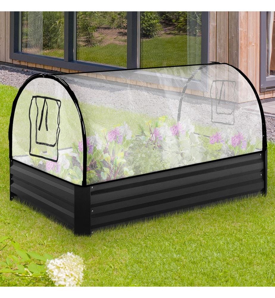 Serre de potager en métal 115cm - Noir