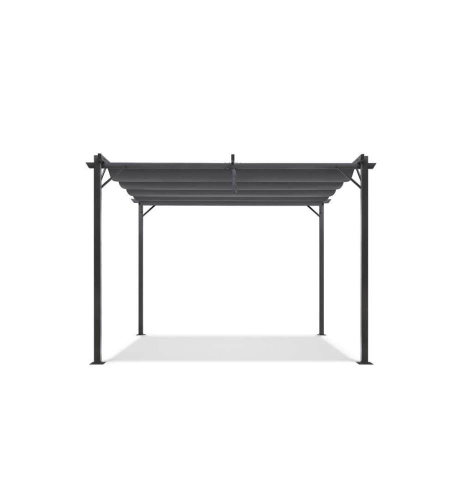 Pergola Marina 3 x 4 m toit rétractable - Gris
