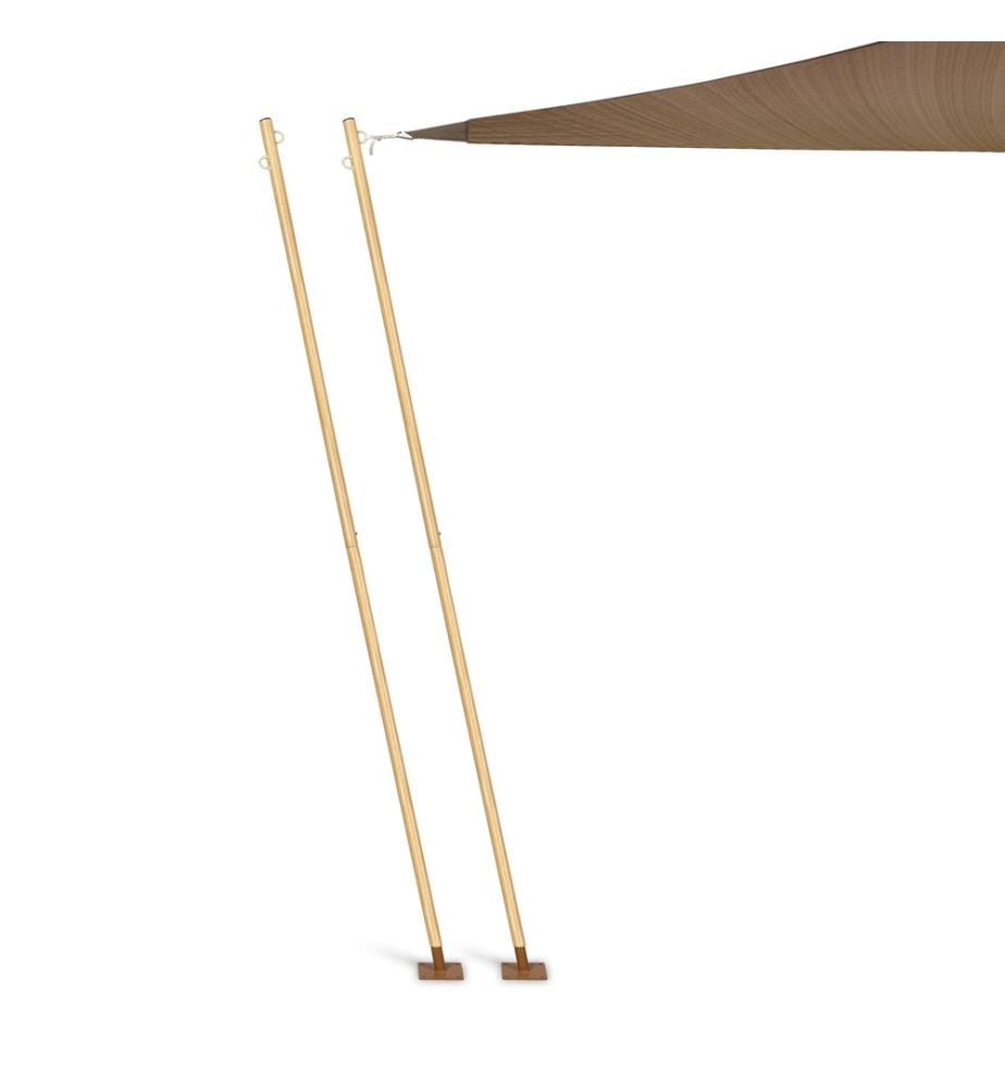 Set of 2 adjustable poles for wood-effect shade sails