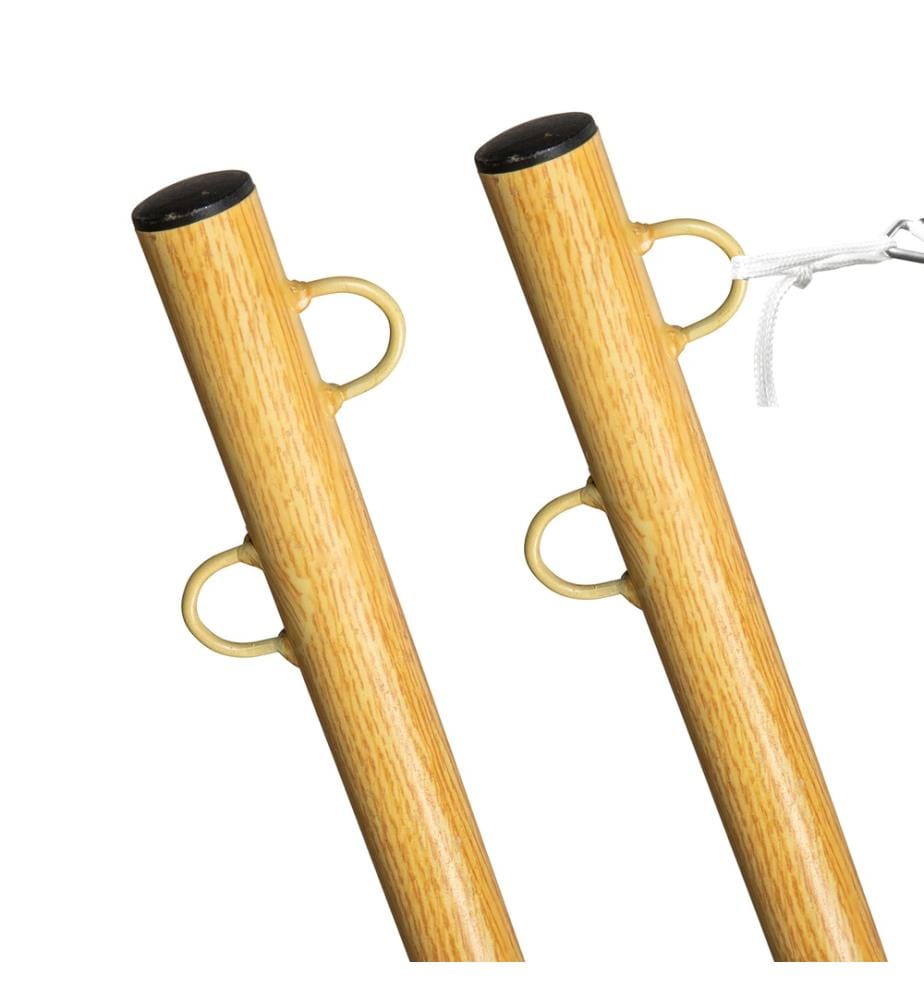 Set of 2 adjustable poles for wood-effect shade sails