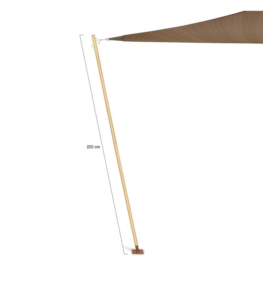 Set of 2 adjustable poles for wood-effect shade sails