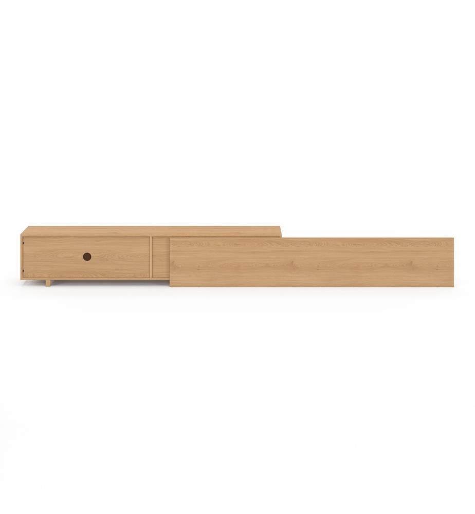 Ausziehbares TV-Möbel Movena Latteneffekt L215-360cm