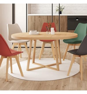 Table repas Sana plateau extensible 110-150 - Brun 