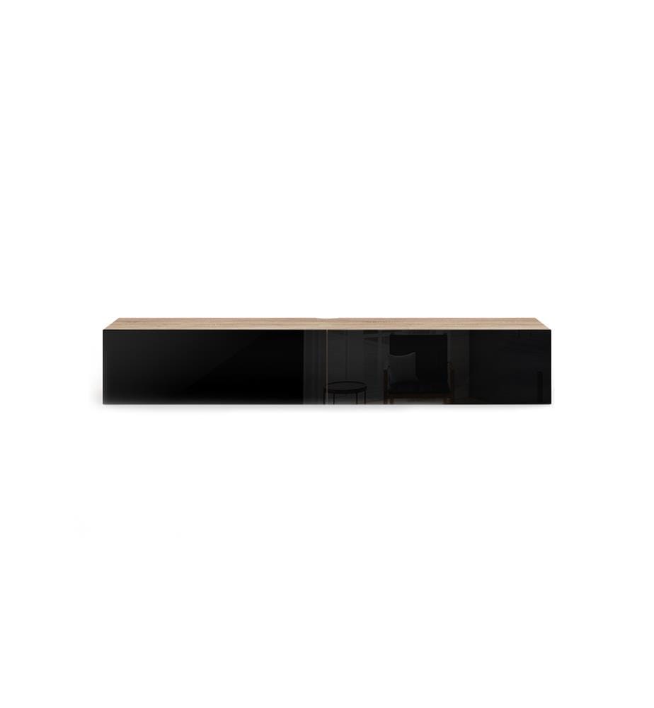 Michigan TV Stand 180 x 30 x 30 cm - Wood & Black
