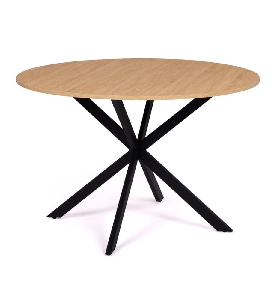 Table repas Soline 110 cm - Brun et Noir