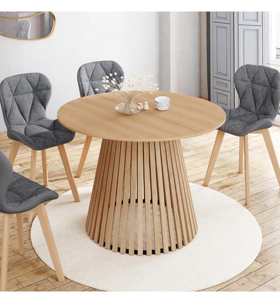 Table repas Camélia 110 cm - Brun