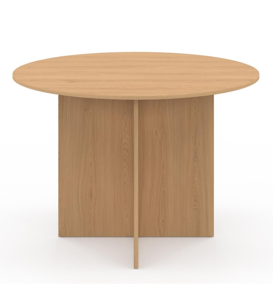 Table à manger ronde Ophélia Ø110cm - Brun