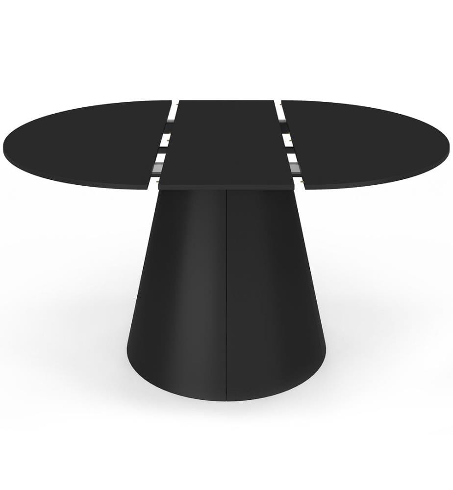 Table à manger ronde extensible Elvis - Noir