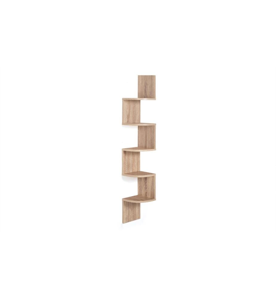 Etagère Murale d'Angle 20 x 20 x 120 cm - Brun