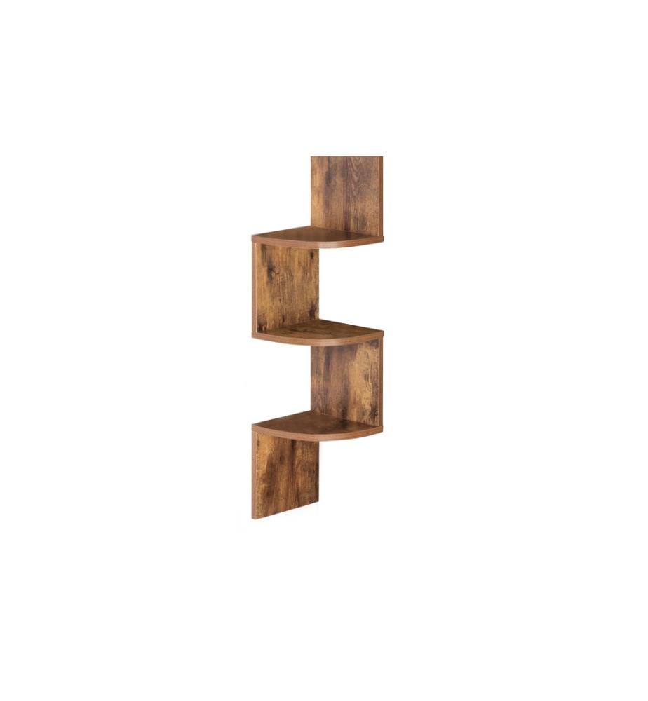 Etagère Murale d'Angle 20 x 20 x 120 cm - Brun Foncé