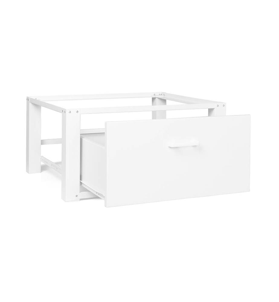 Special white washing machine stand with 100kg drawer