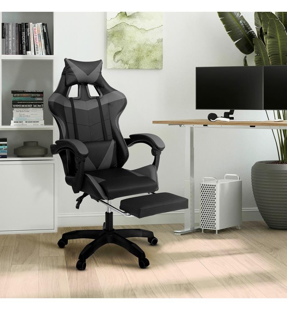 Sedia da Ufficio 63x62x114-124cm - Nero e Grigio