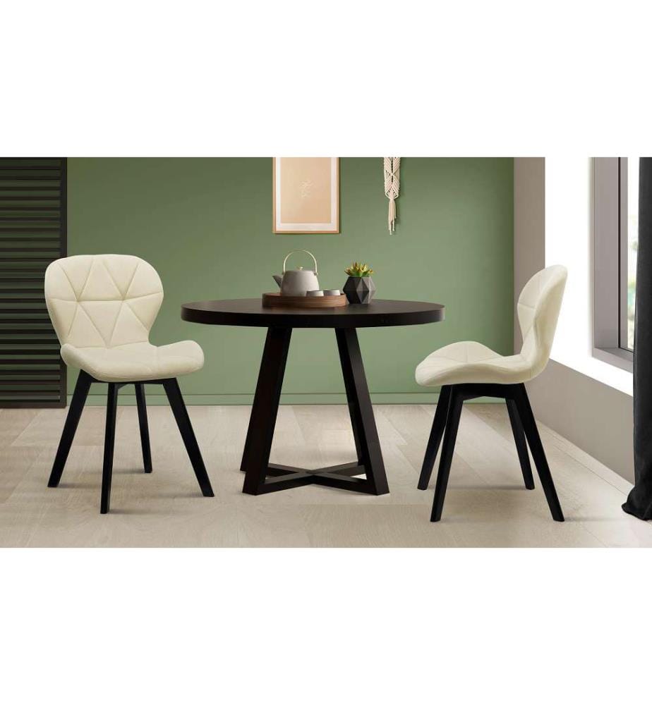 2er-Set Daisy-Stühle 50 x 48 x 79 cm - Creme