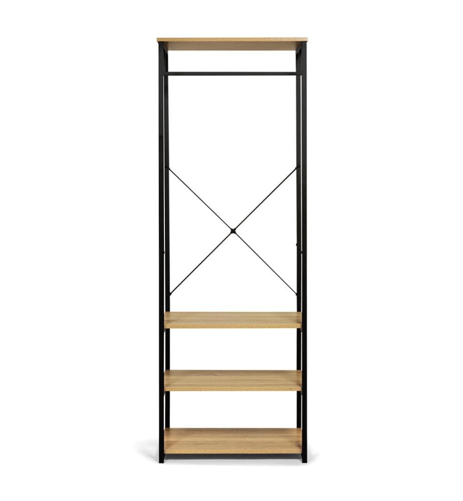 Dressing room - 60 x 40 x 167 cm - Light brown and black