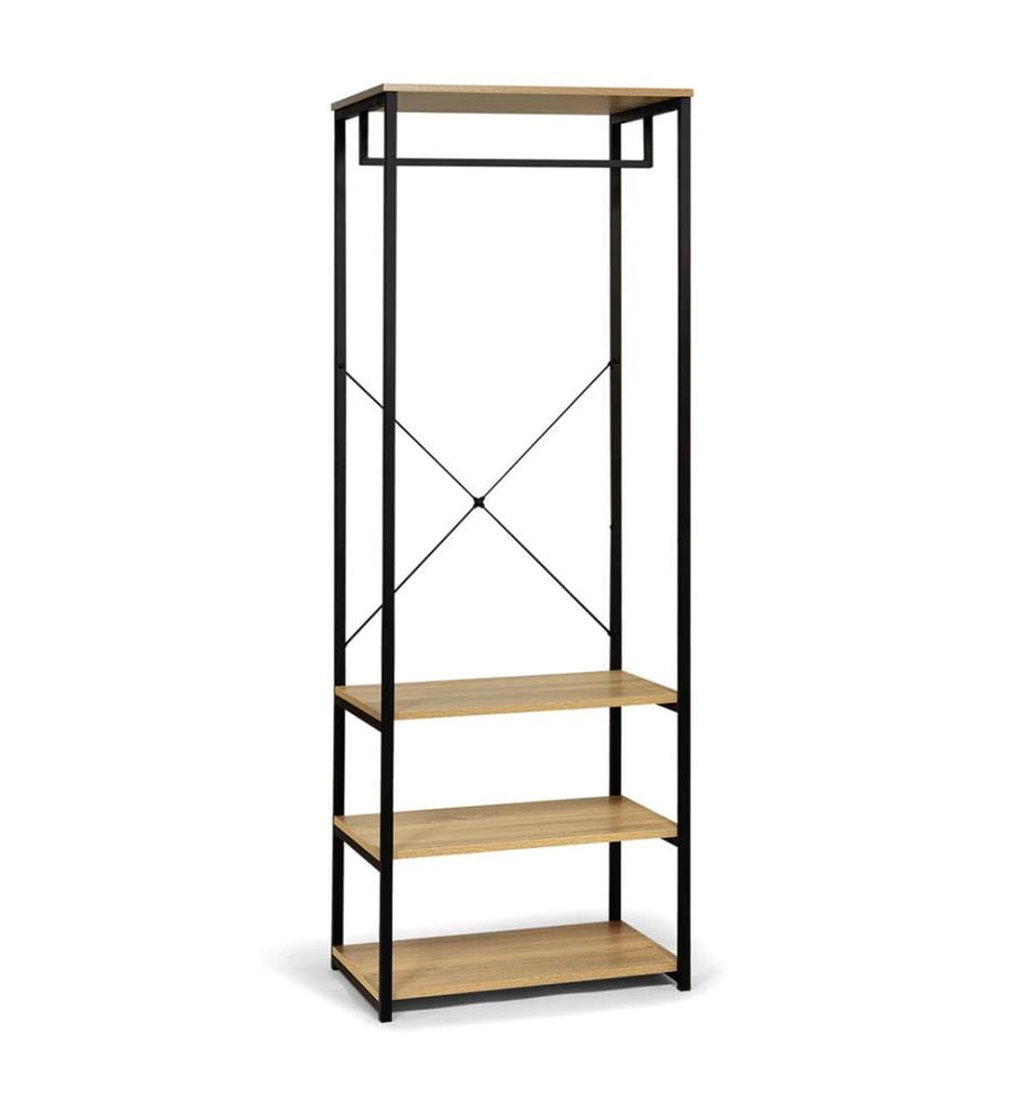Dressing room - 60 x 40 x 167 cm - Light brown and black