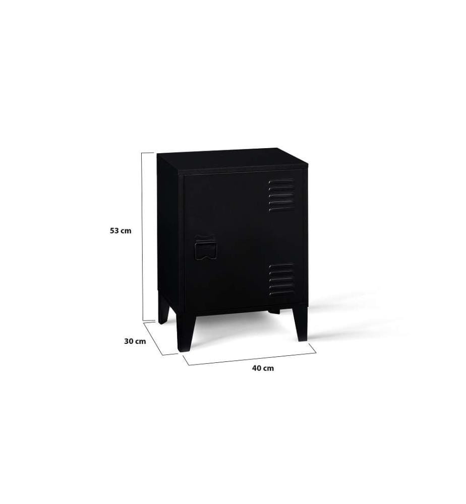 Set di 2 comodini Storen in metallo - Nero