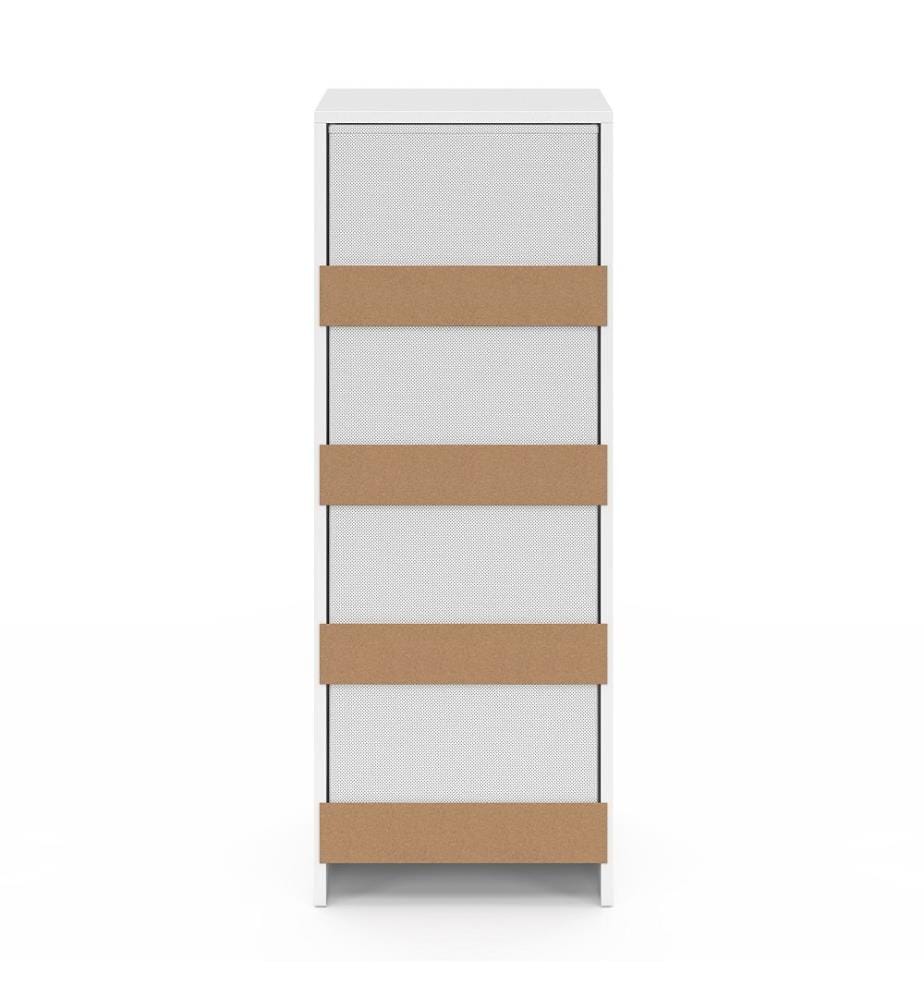 Comodino Uma a 4 cassetti - Bianco