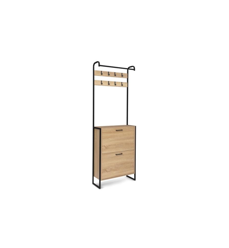 Vestiaire d'Entrée Alan 63.5 x 23.5 x 180 cm - Brun