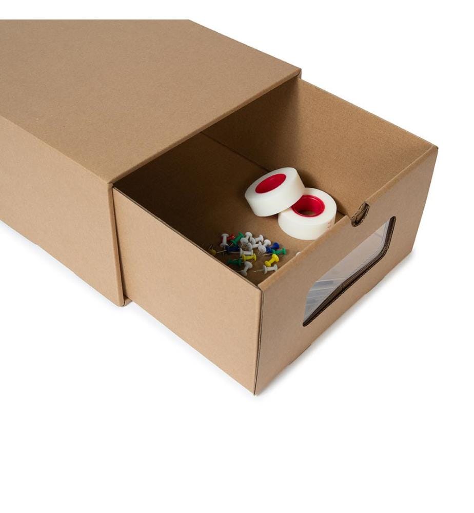 Set von 20 Aufbewahrungsboxen aus Craft - 35x23.5x13.5cm - Hellbraun